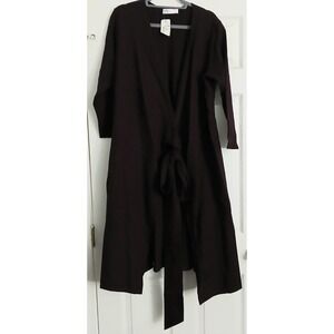 Pari Passu Belinda Dress Size 4 (US 18) Cabernet Wrap Tie Belt V-Neck NEW